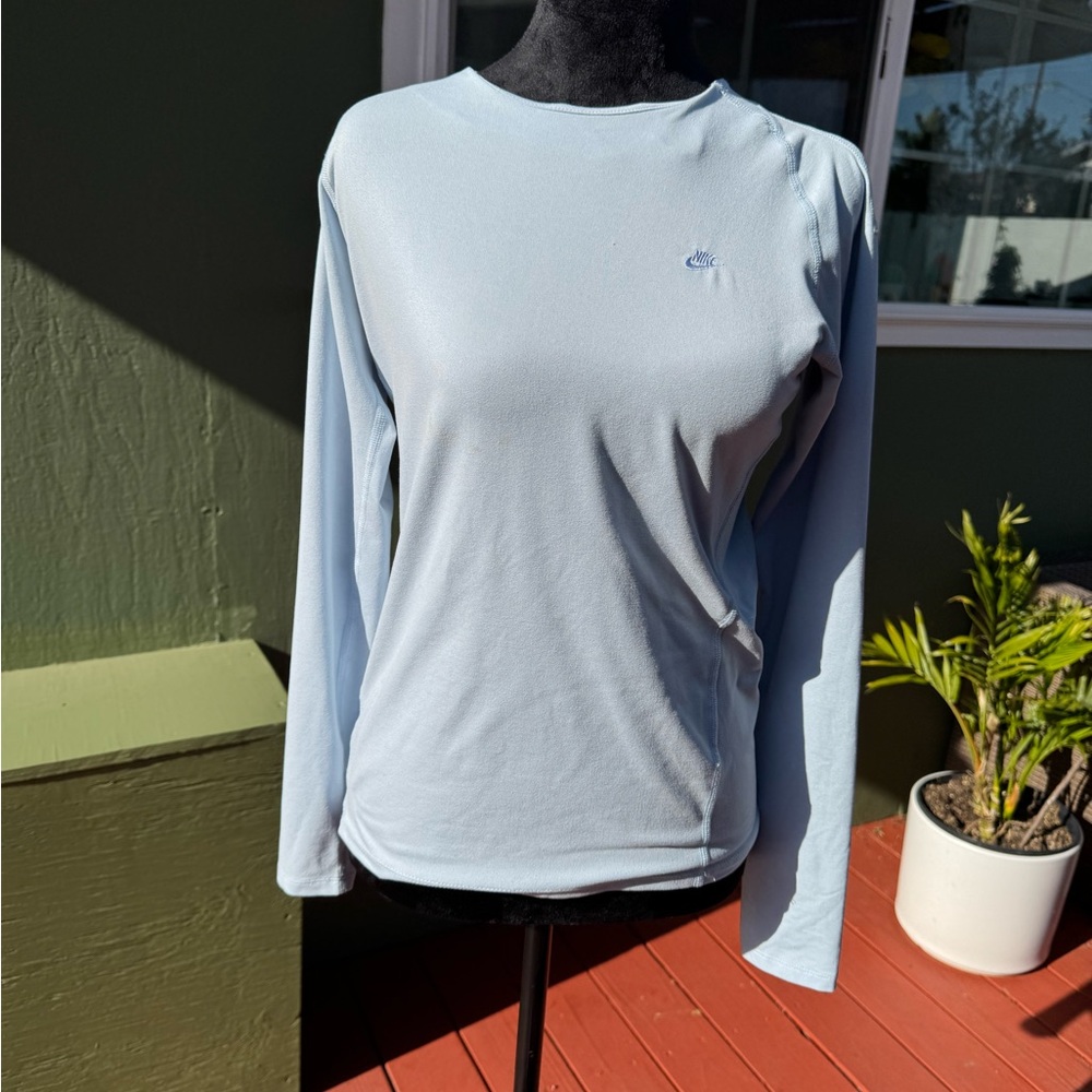 Women's Light Blue Long Sleeve Top